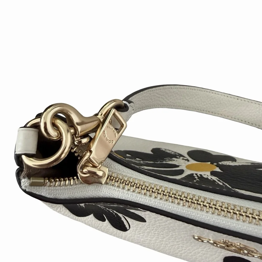 Coach Teri Pebble Leather Shoulder‎ Crossbody Bag Floral Print Chalk Multi CZ587
