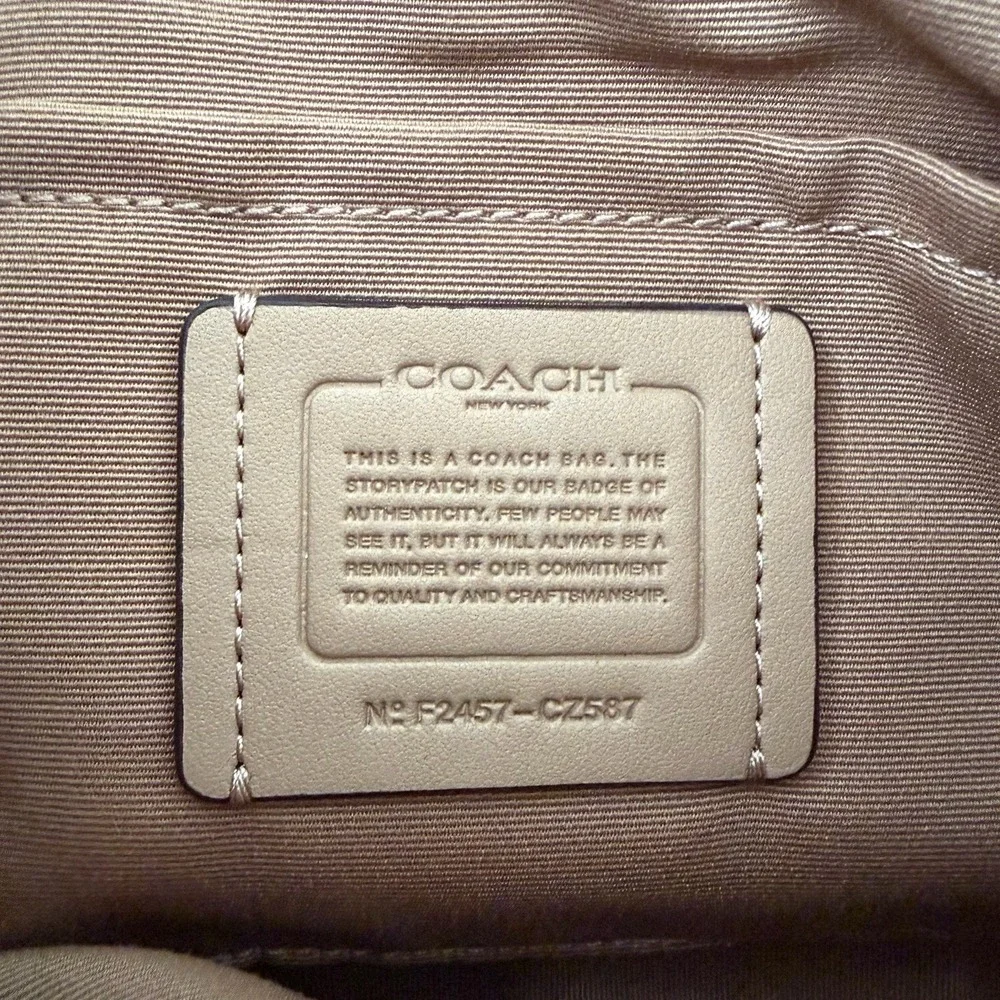 Coach Teri Pebble Leather Shoulder‎ Crossbody Bag Floral Print Chalk Multi CZ587