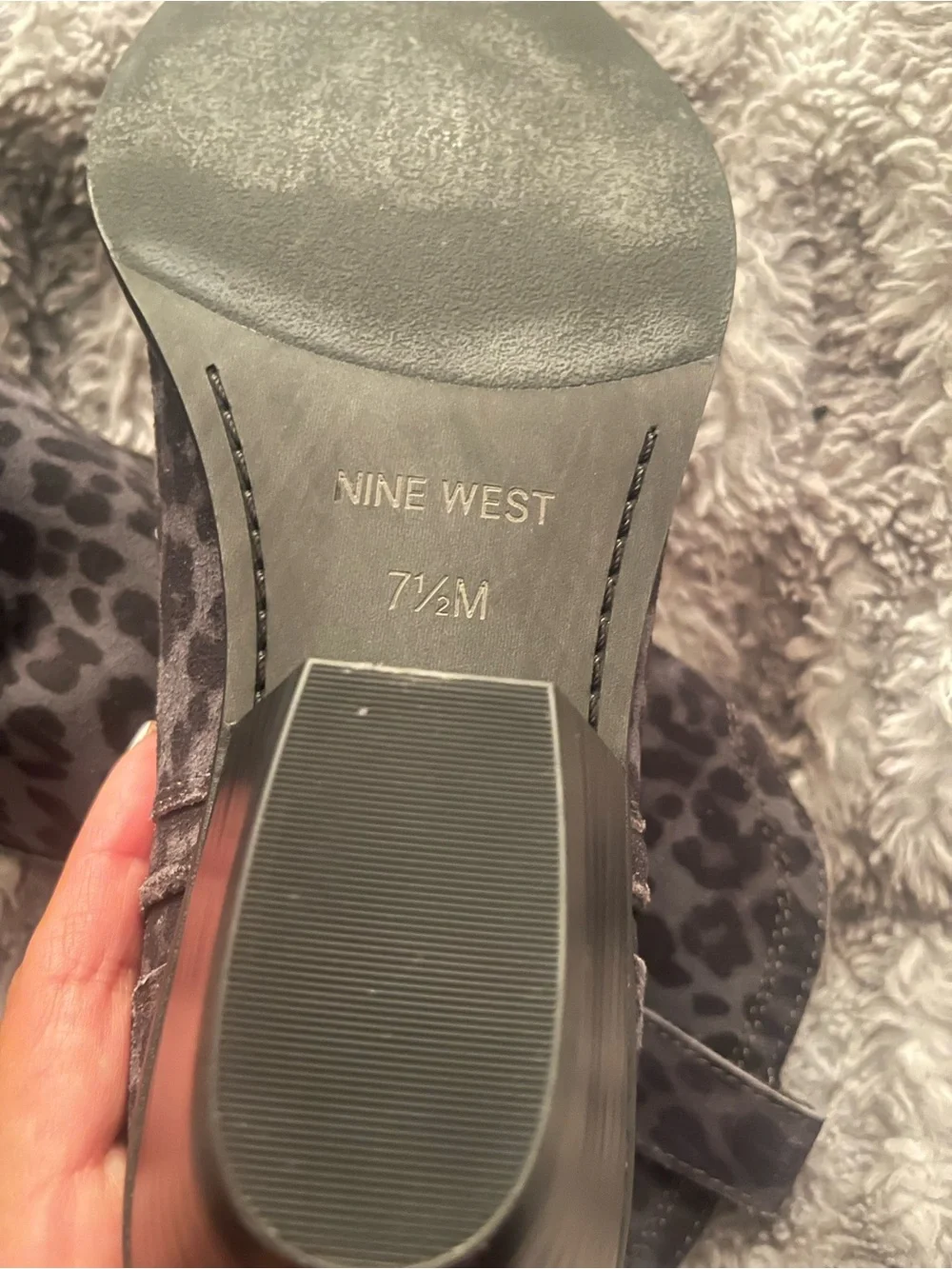 Nine West Abreve Women's Suede Cowboy Ankle Boots.