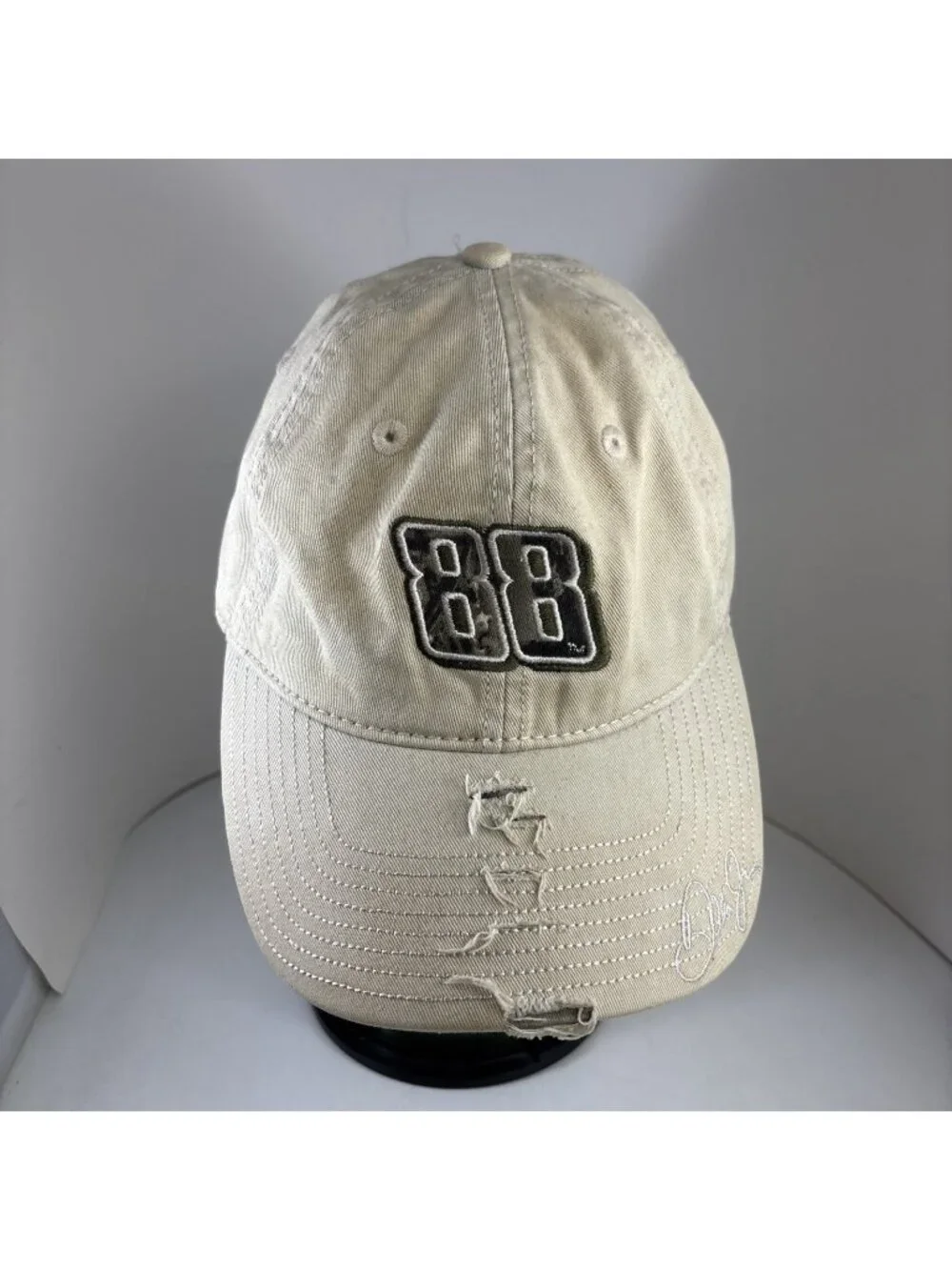 Dale Earnhardt Jr Hat Mens Strap Back Beige Tan Chase Nascar #88 Racing Dad Cap