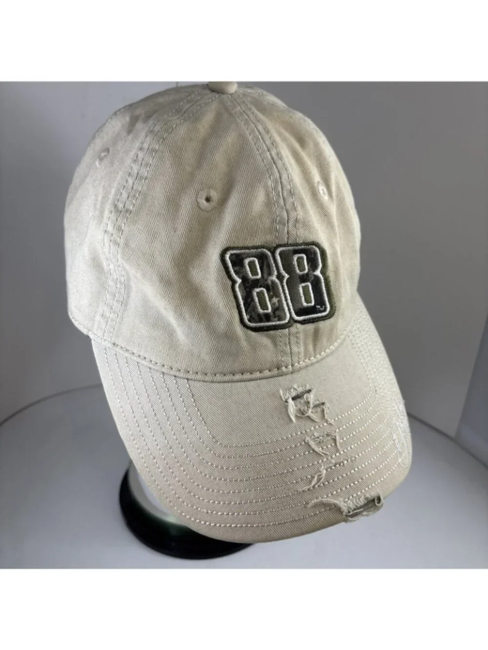 Dale Earnhardt Jr Hat Mens Strap Back Beige Tan Chase Nascar #88 Racing Dad Cap