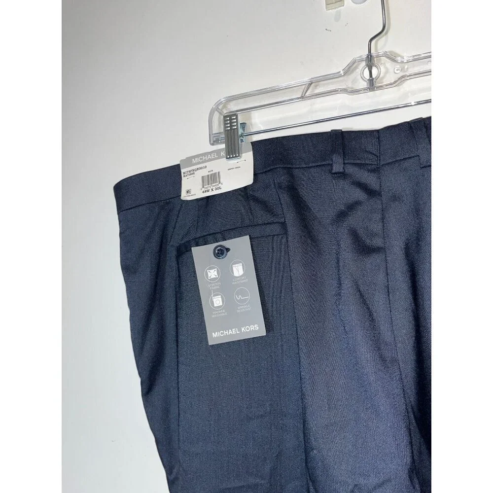 NWT Michael Kors Matisse Mens Blue Dress Pants 48W x 30L