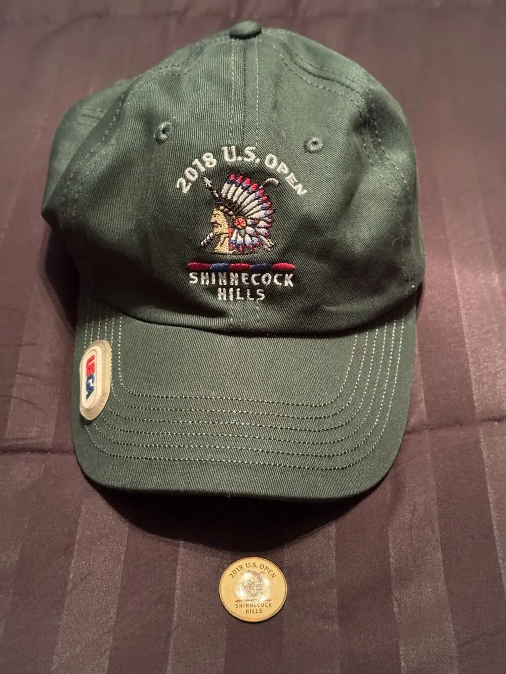 2018 US OPEN Shinnecock Hills Golf Adjustable Hat w/Ball Marker.