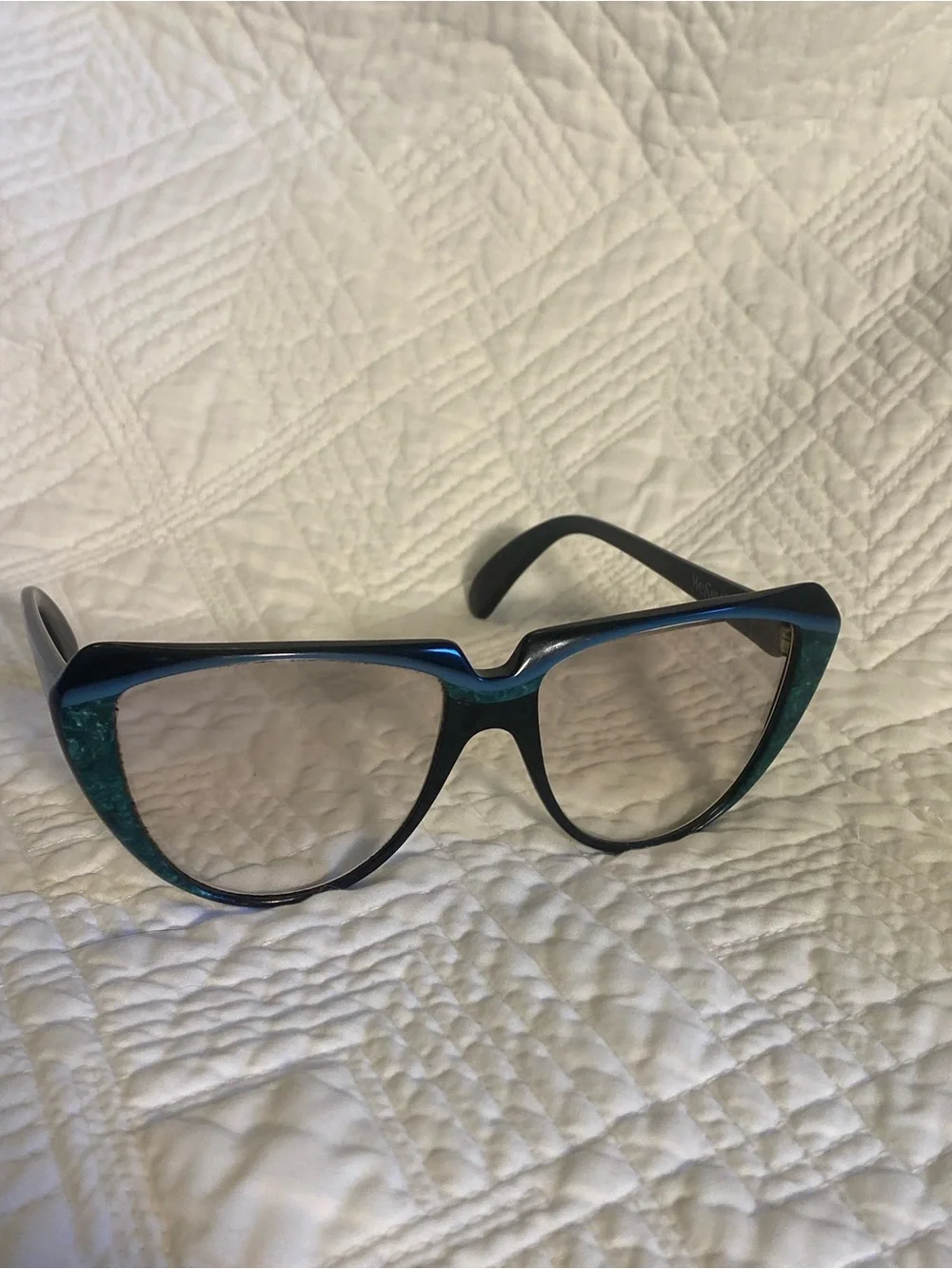 Yves Saint Laurent 1980’s Vintage Glasses 8704 P80 Teal Tortoise Shell & Black