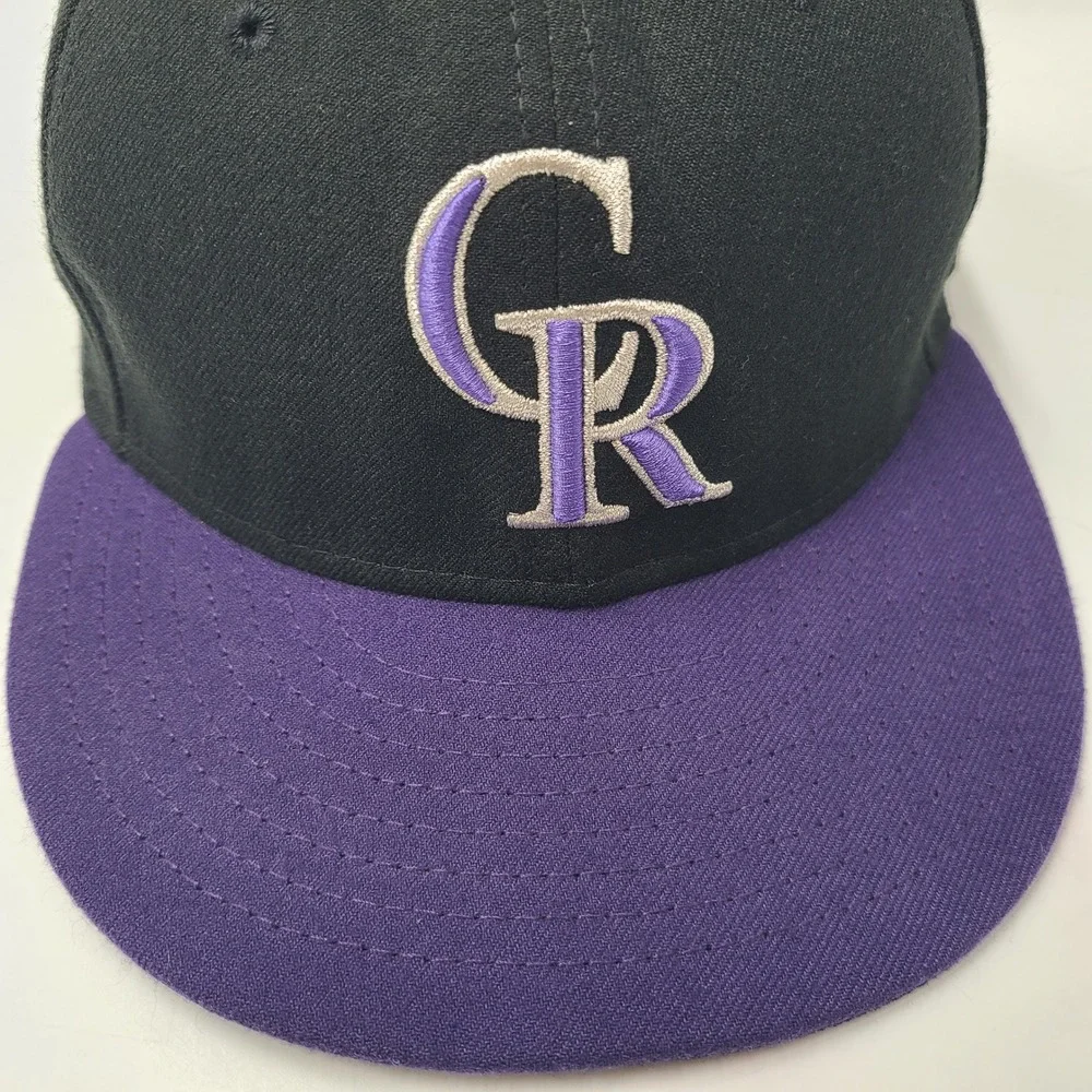 Colorado Rockies Hat Fitted 7 1/4‎ New Era 59Fifty Black Purple MLB Baseball Men