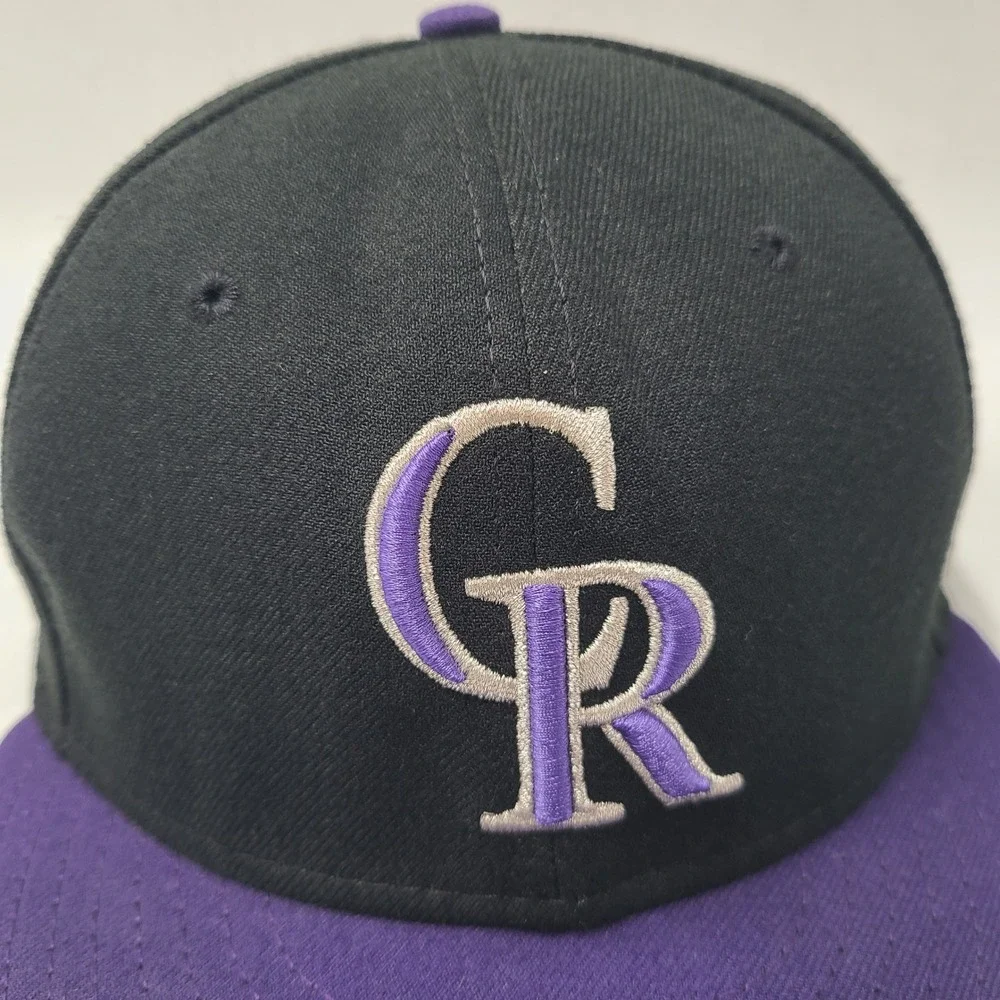 Colorado Rockies Hat Fitted 7 1/4‎ New Era 59Fifty Black Purple MLB Baseball Men