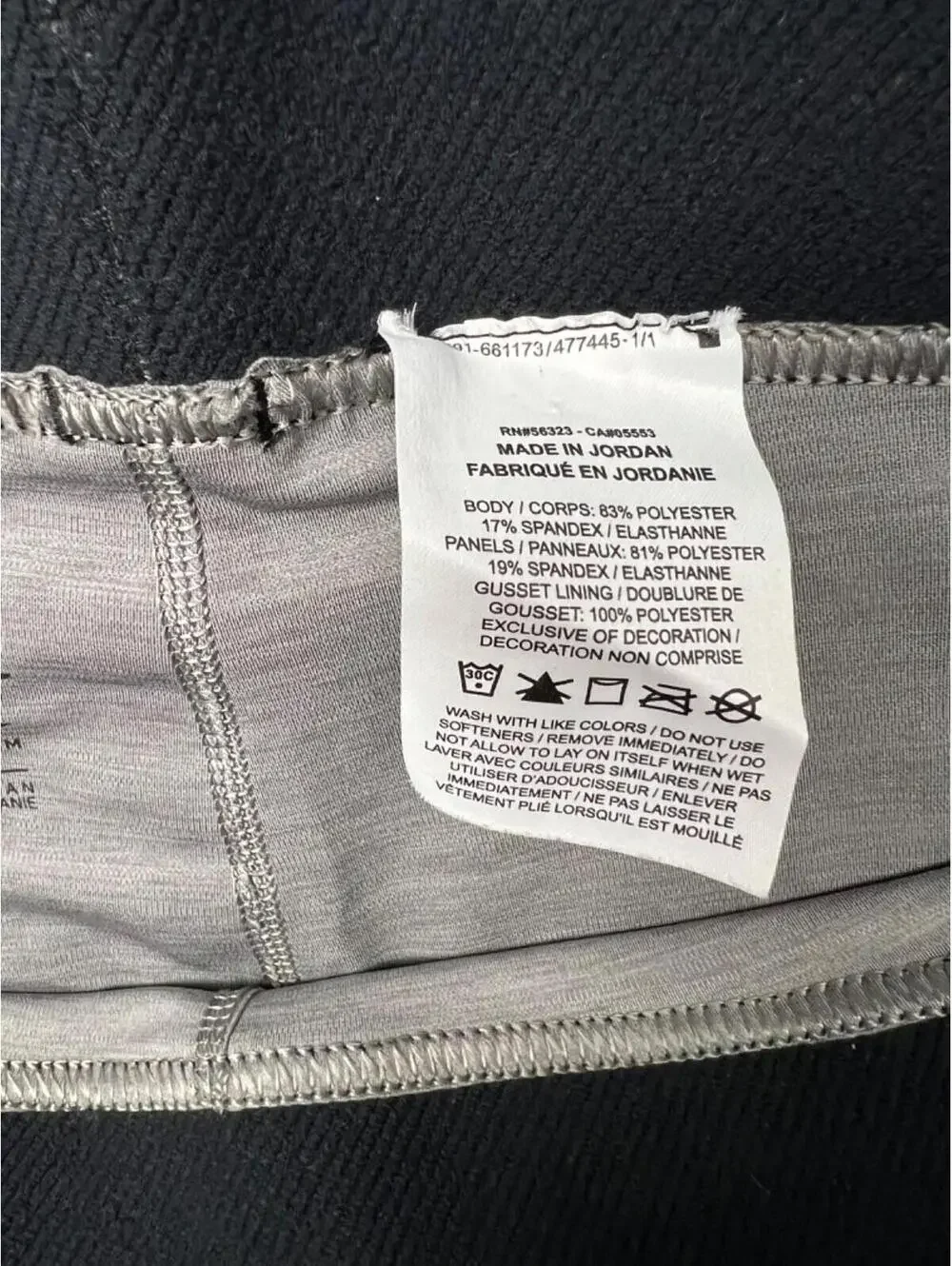 Nike Pro Tight Fit Crop Length Training Leggings Dri fit Womens M Running Gray