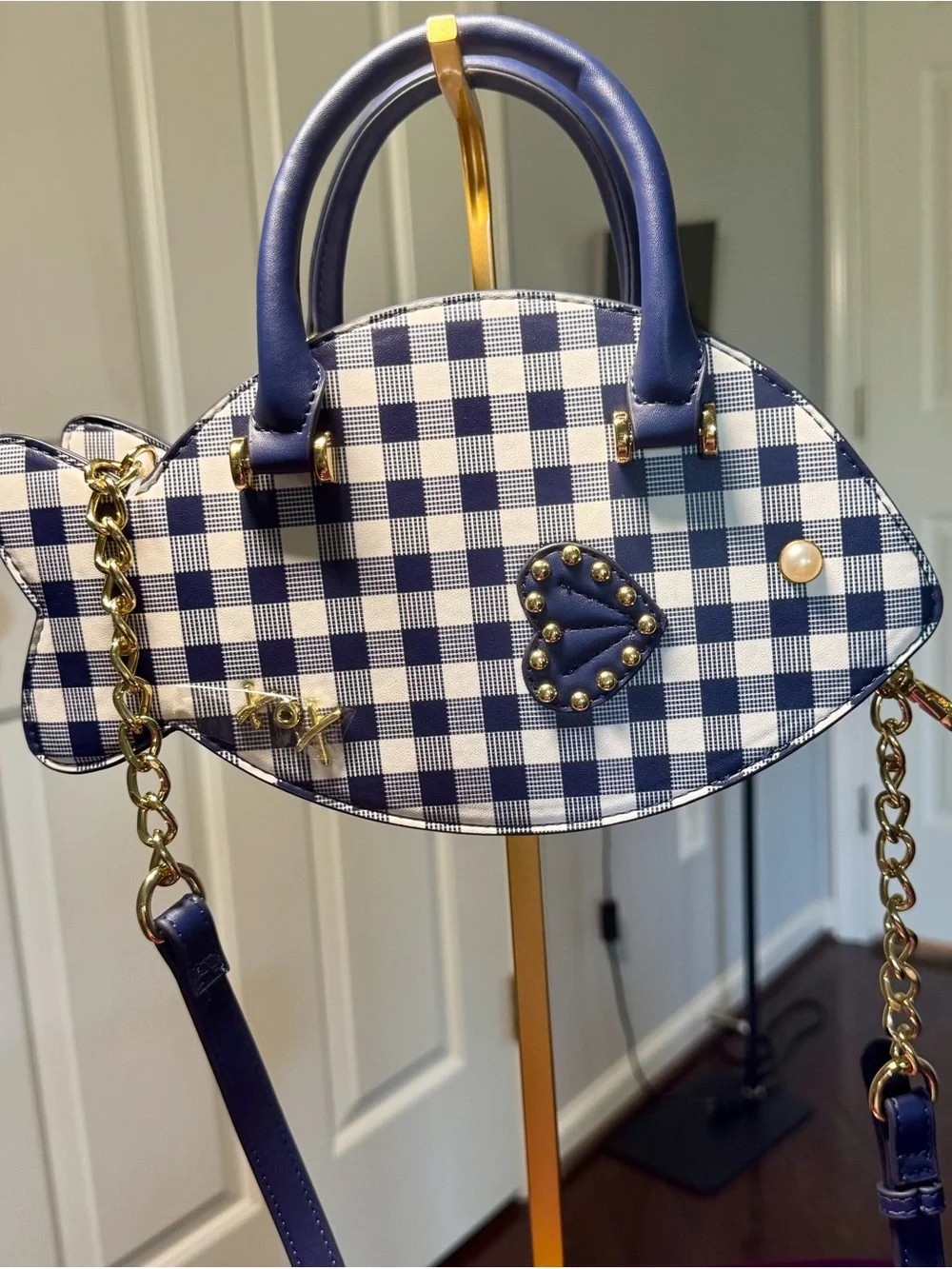 Betsey Johnson pattern 🐟⚓ #gingham