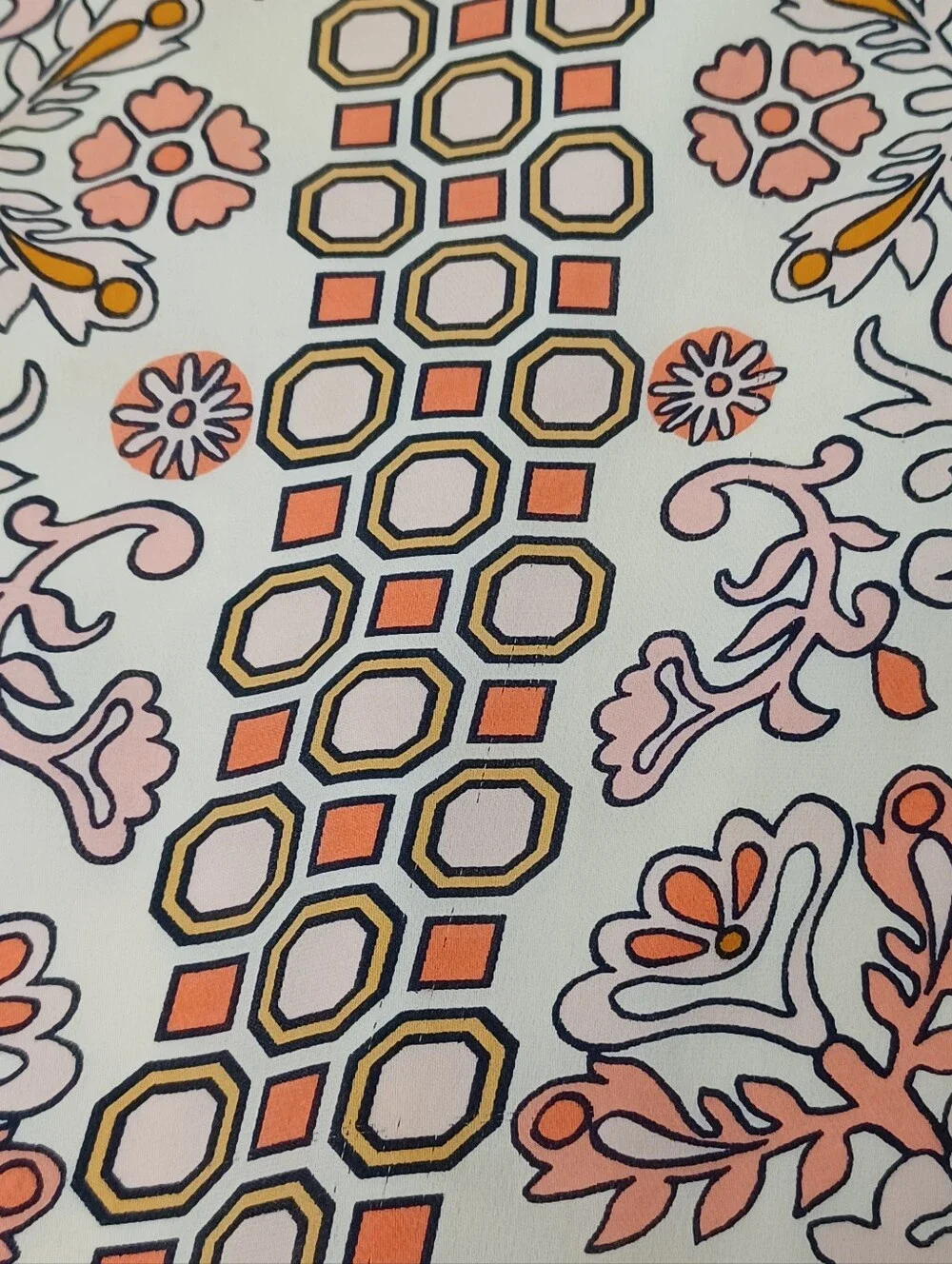Tory Burch Serena Print Silk Dress Size 6 Women Drawstring Tie Neck Feminine
