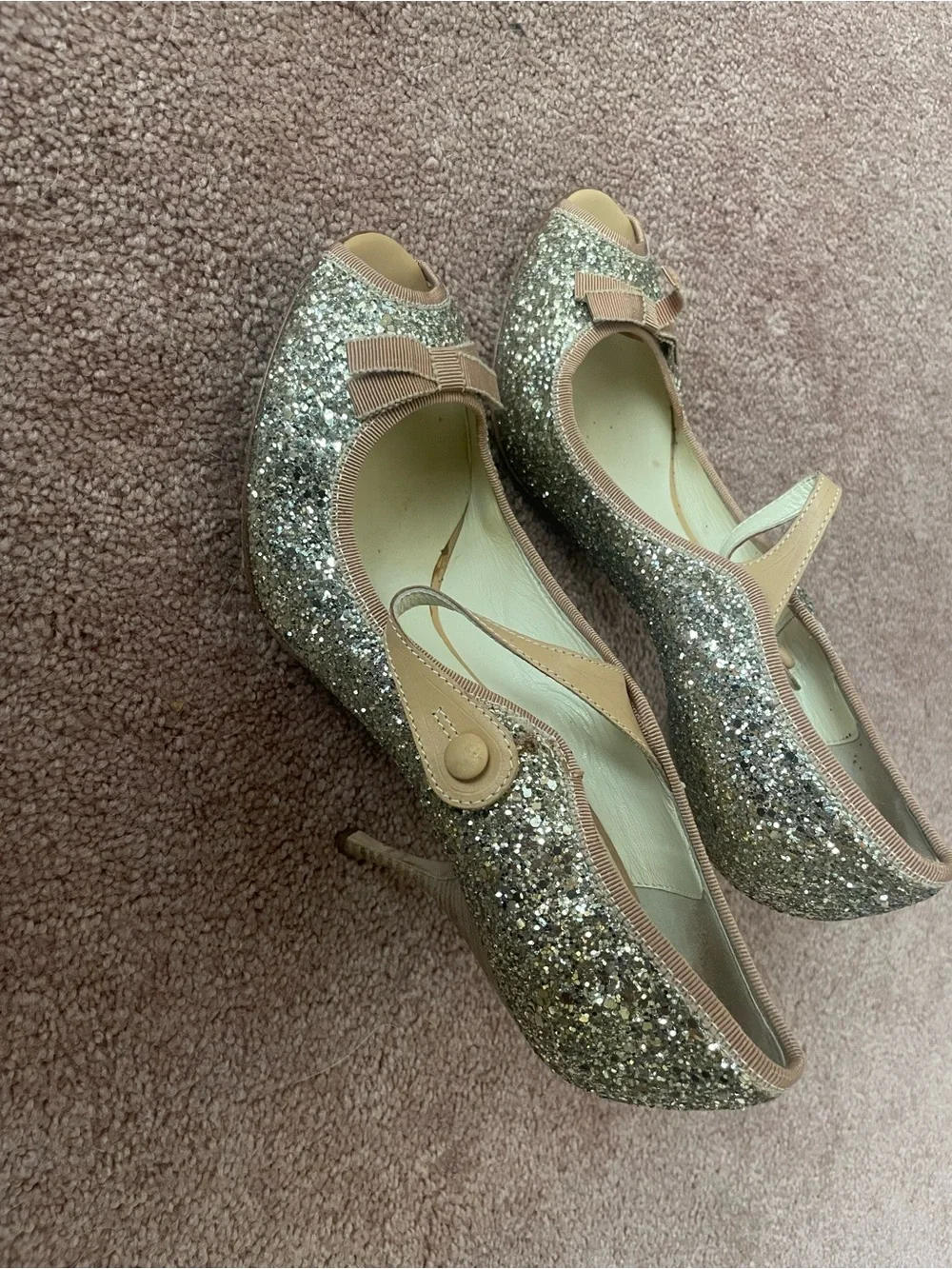 Miu Miu sparkling gold