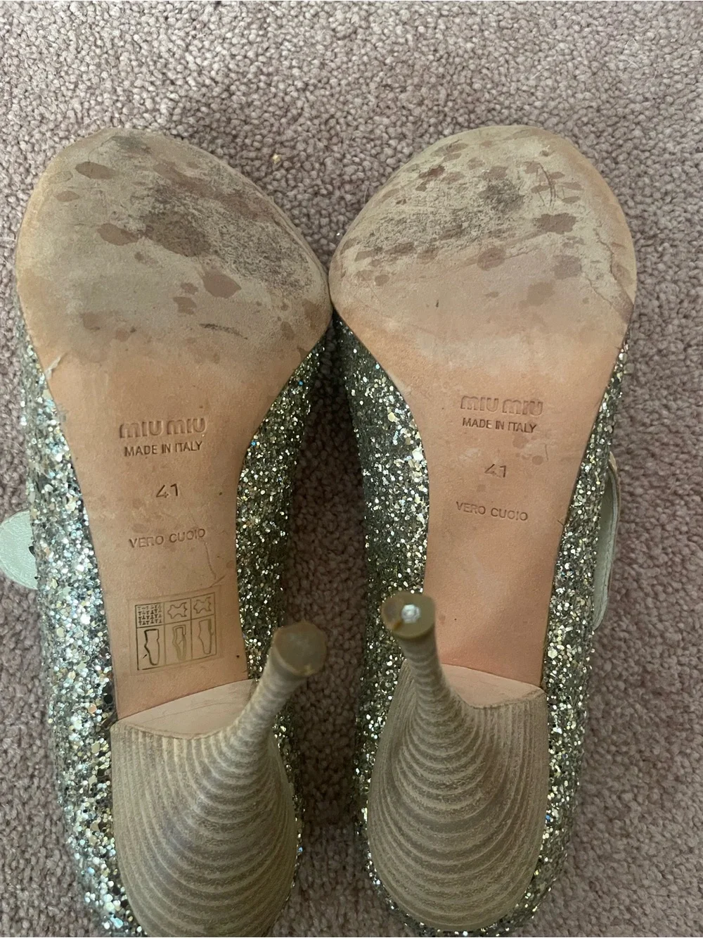 Miu Miu sparkling gold