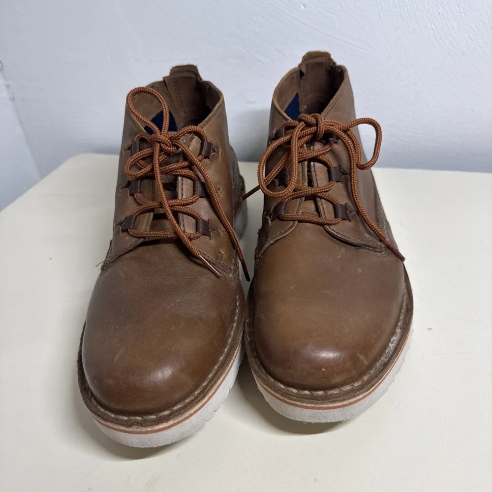 Clarks Mid Chukka Boots Eastford Brown Leather Extreme Comfort 15522 Sz 9,5 M