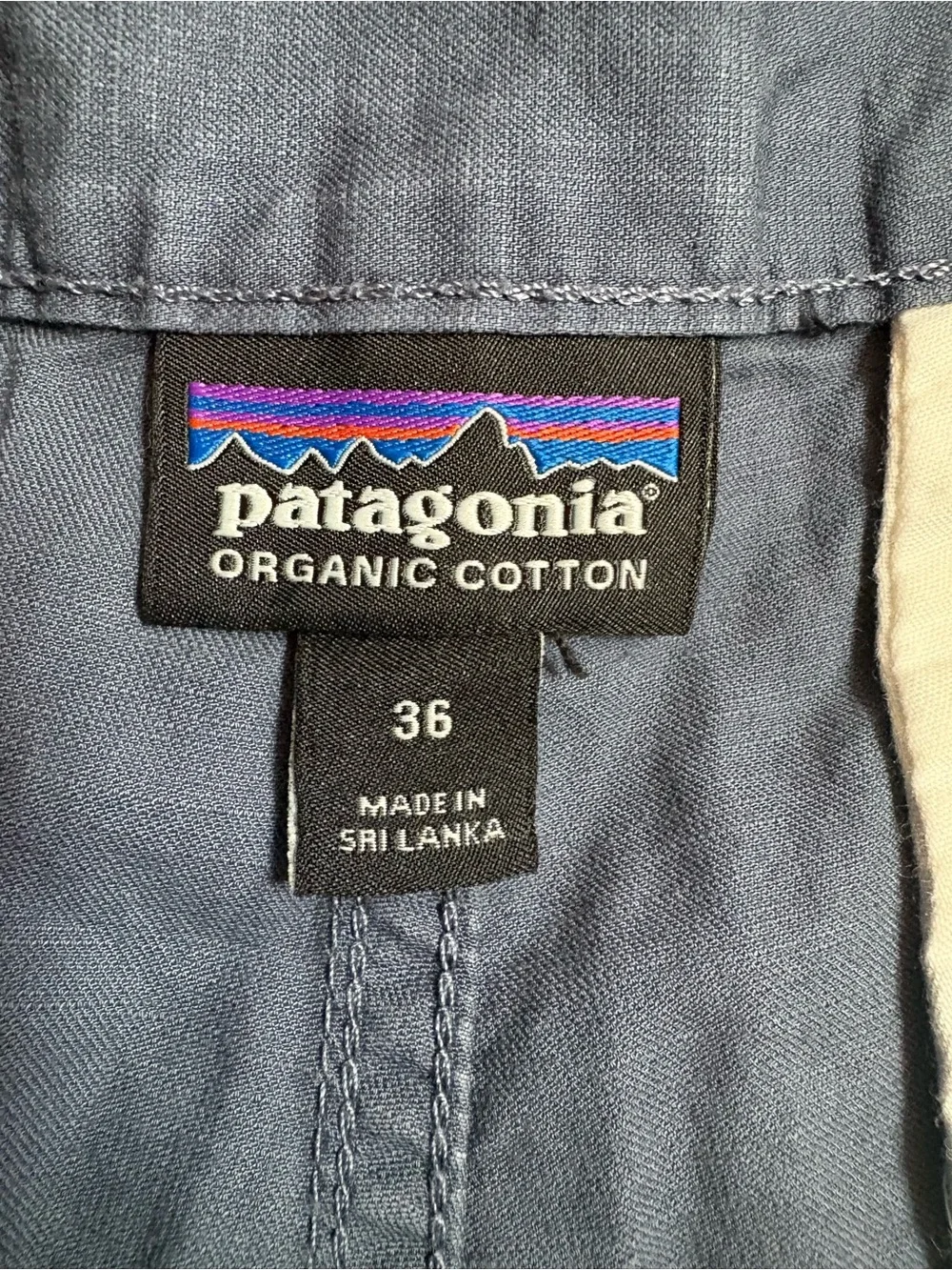 Patagonia Men's Blue Organic Cotton Hemp All Wear Chino Shorts Pockets