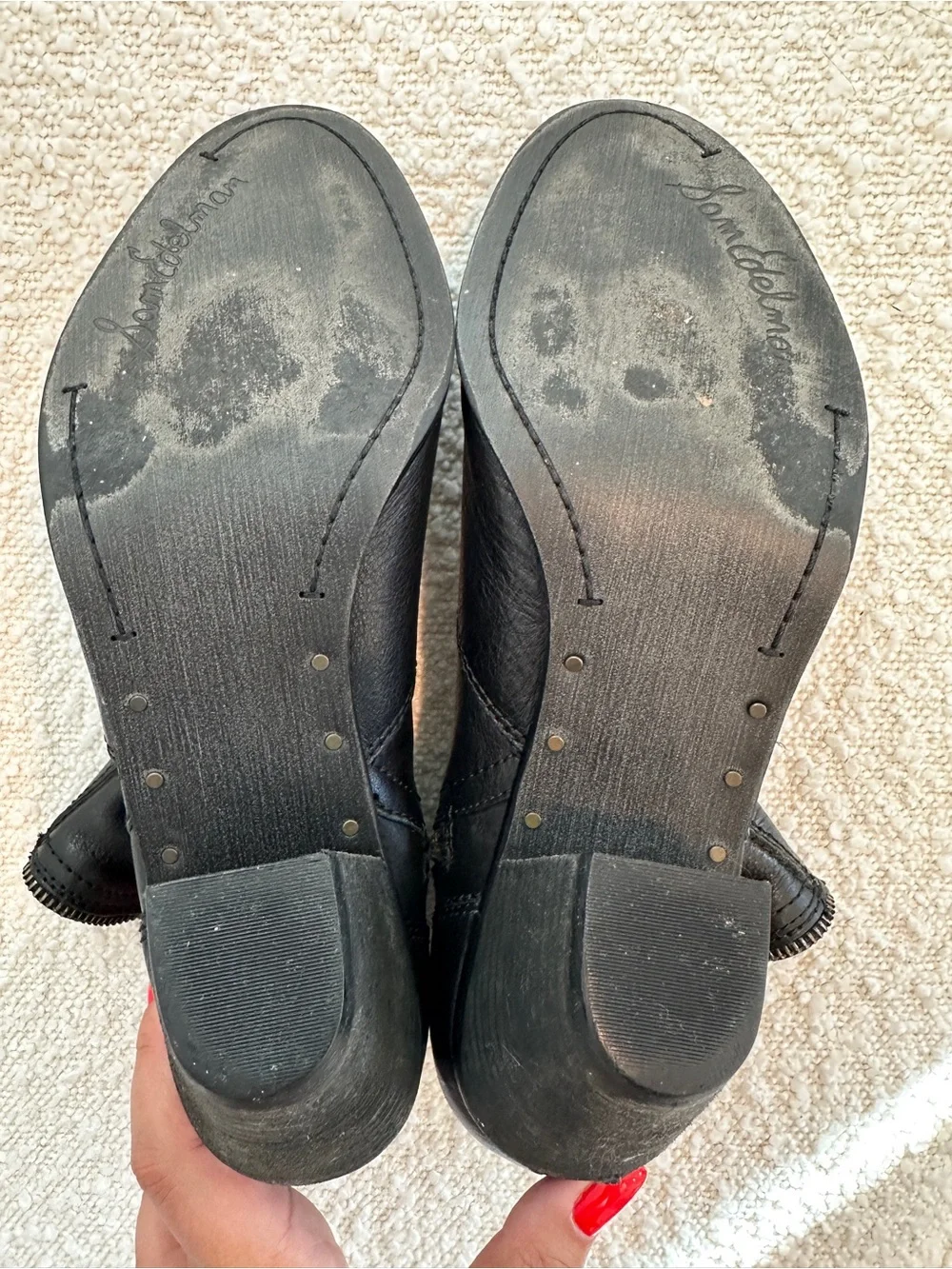 Sam Edelman Black Leather Ankle Boots – Women’s Size 11
