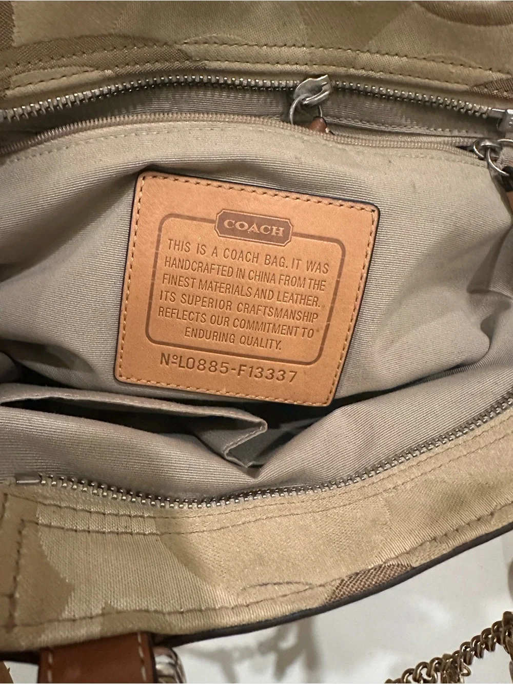 Coach signature canvas