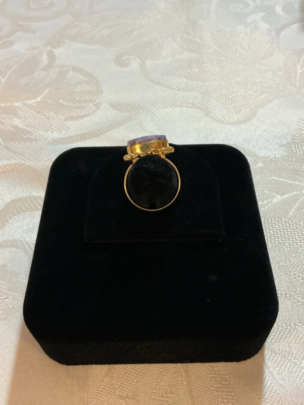 Amethyst Gold Tone Ring adorn your