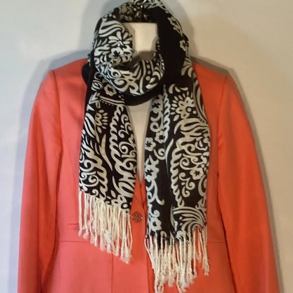 pashmina black ivory