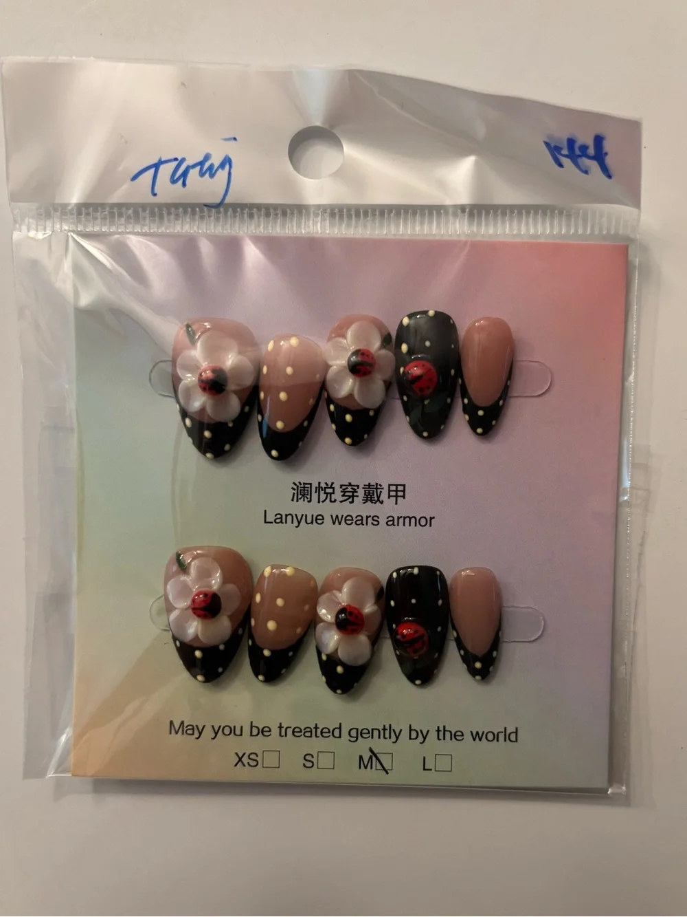 Ladybug Press-On Nail Sets - 3 Pack