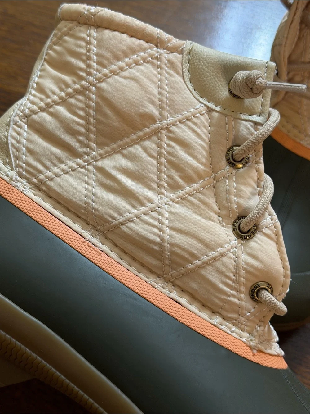 Sperry quilted duck