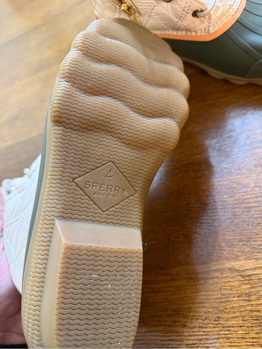 Sperry quilted duck
