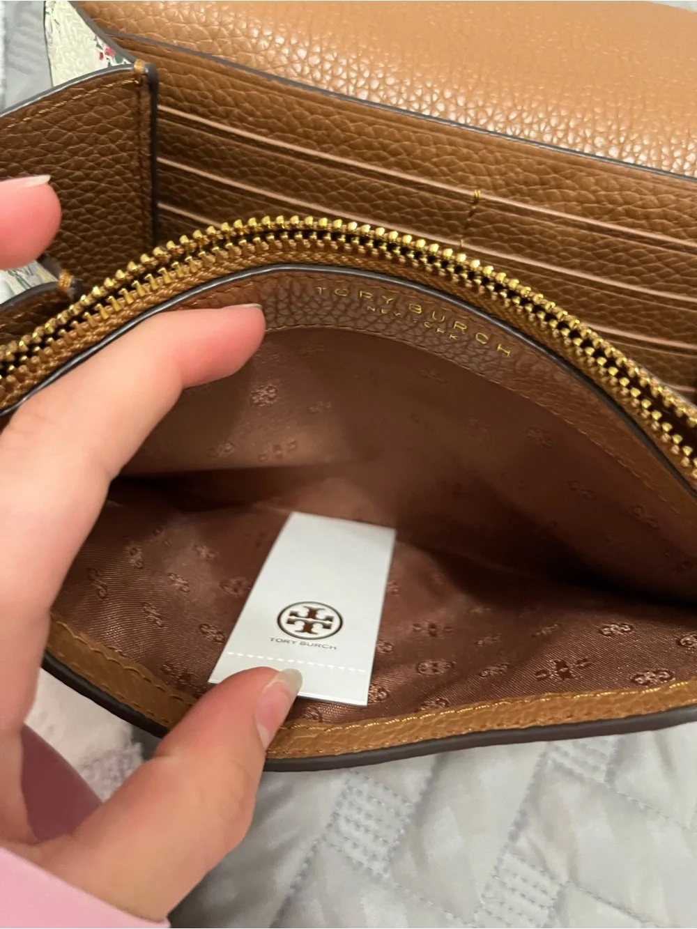 Tory Burch Yellow Floral Leather Crossbody with Gold Logo