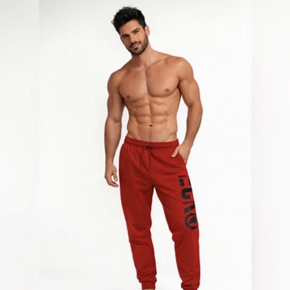 Ecko Unlimited Red Joggers with Black Graphic