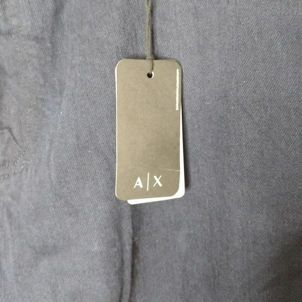 NWT Armani Exchange Men's Navy/Oversized Pleated Cargo Pants Size 38