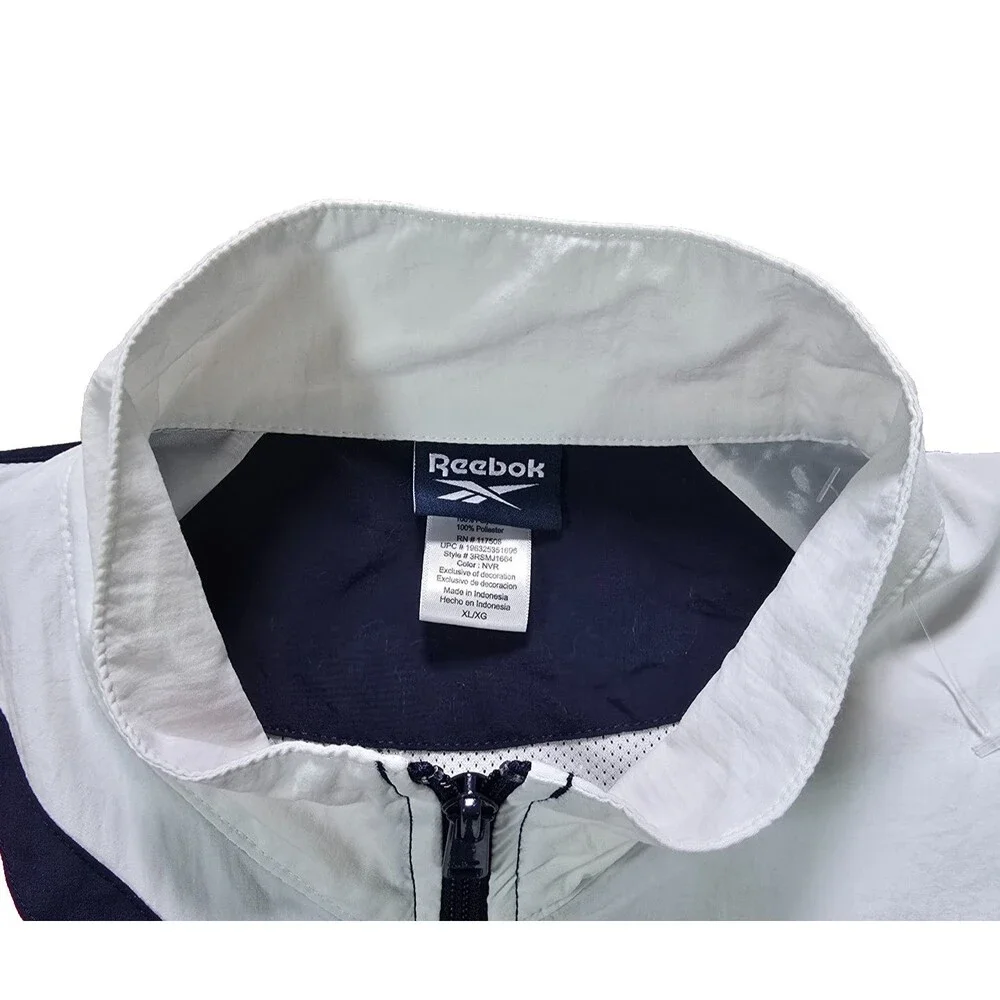 Vintage Reebok Jacket Size XL Red White Blue Zip Track Warm Up Pockets Athletic