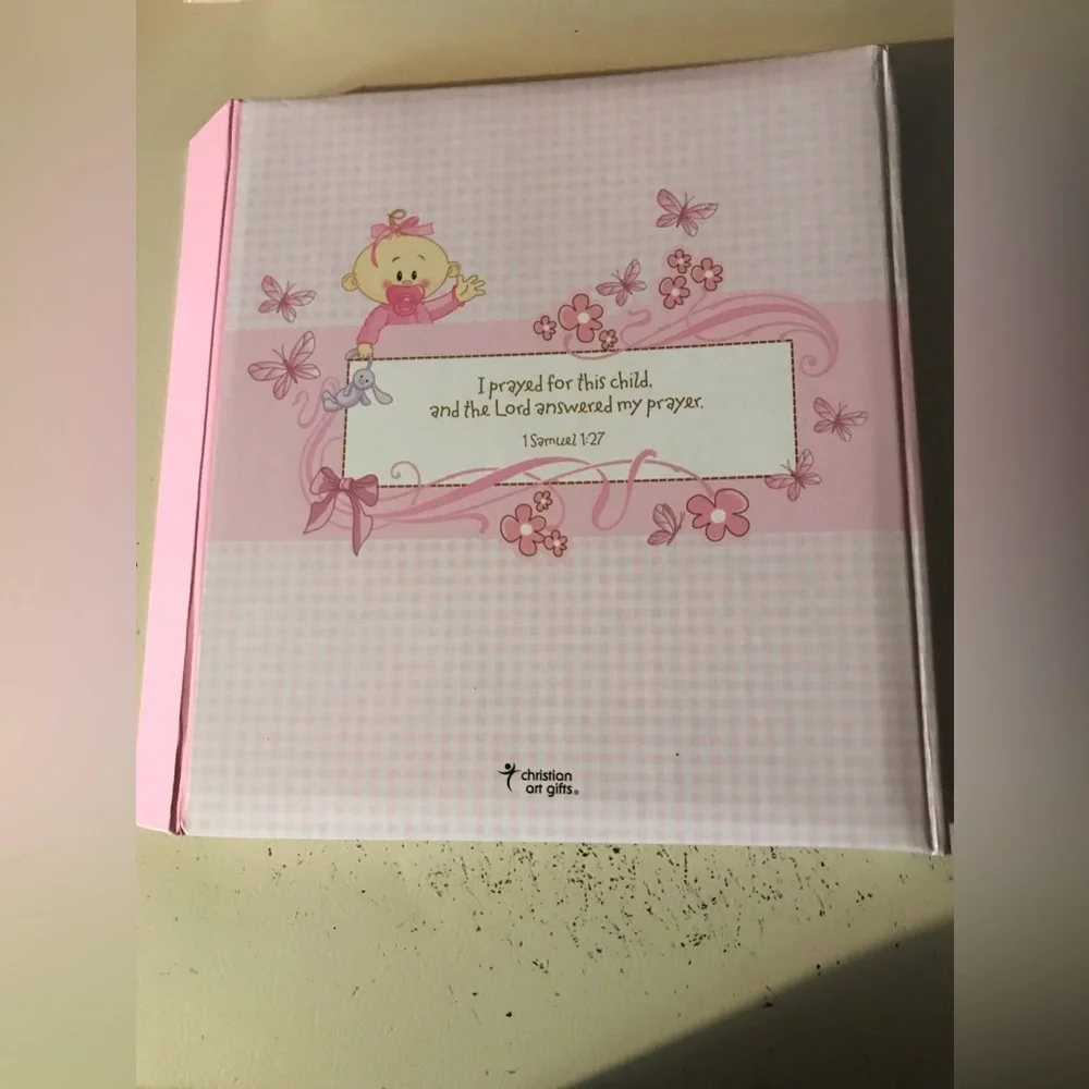 Vintage 1st Edition~Our Baby Girl Memory Book~Pink~Christian Art Gifts~60+Pages~