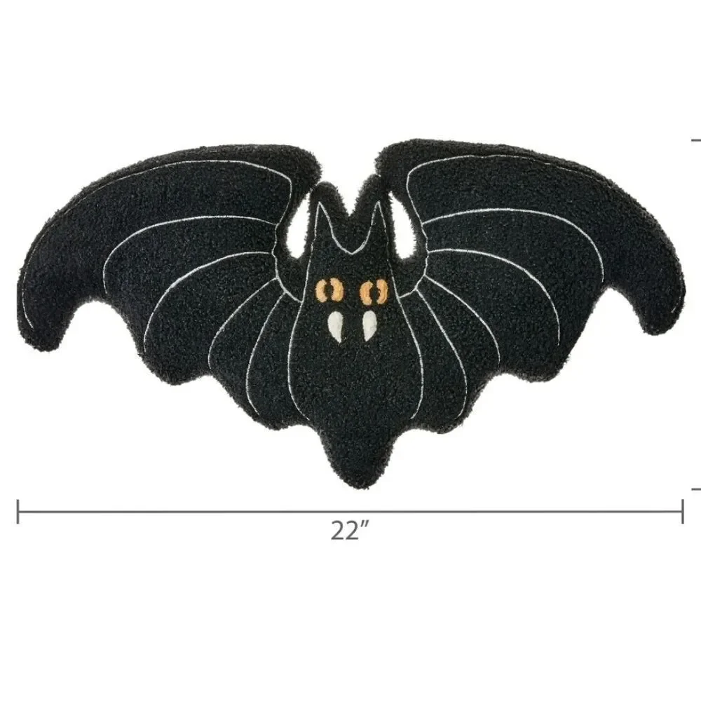 Nwt Decorative Halloween Boucle Bat Pillow, 22