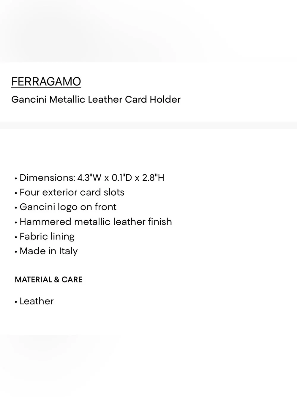 Salvatore Ferragamo nwt ferragamo
