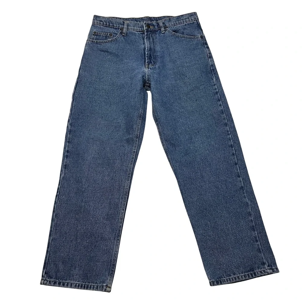 RK‎ Brand Jeans Mens 32x29 Blue RK5POC Straight Leg 100% Cotton Denim Workwear