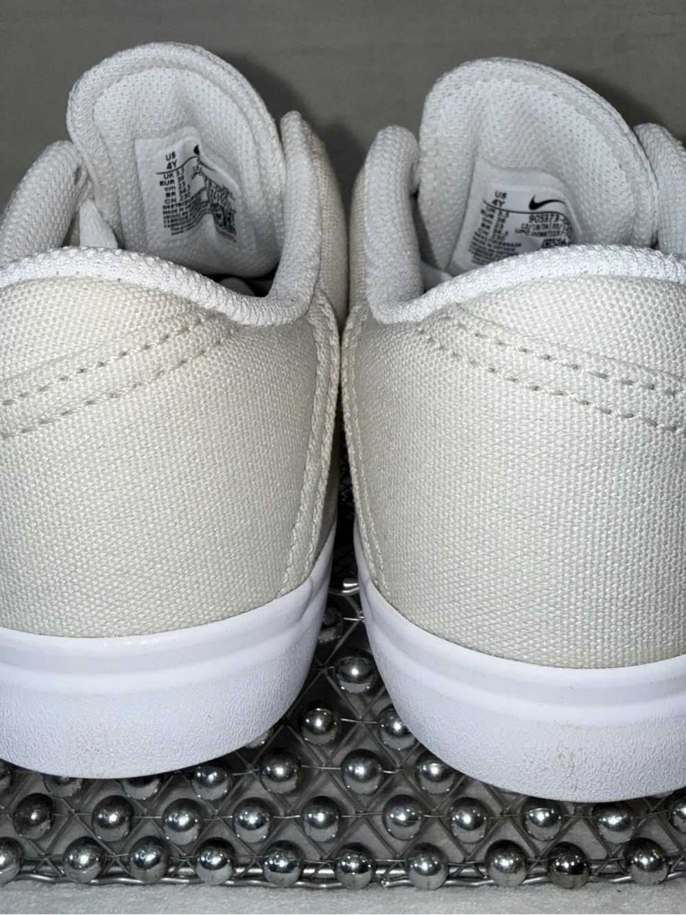 Nike SB Check CNVS GS Light Bone White Canvas Sneakers Youth 4Y NEW