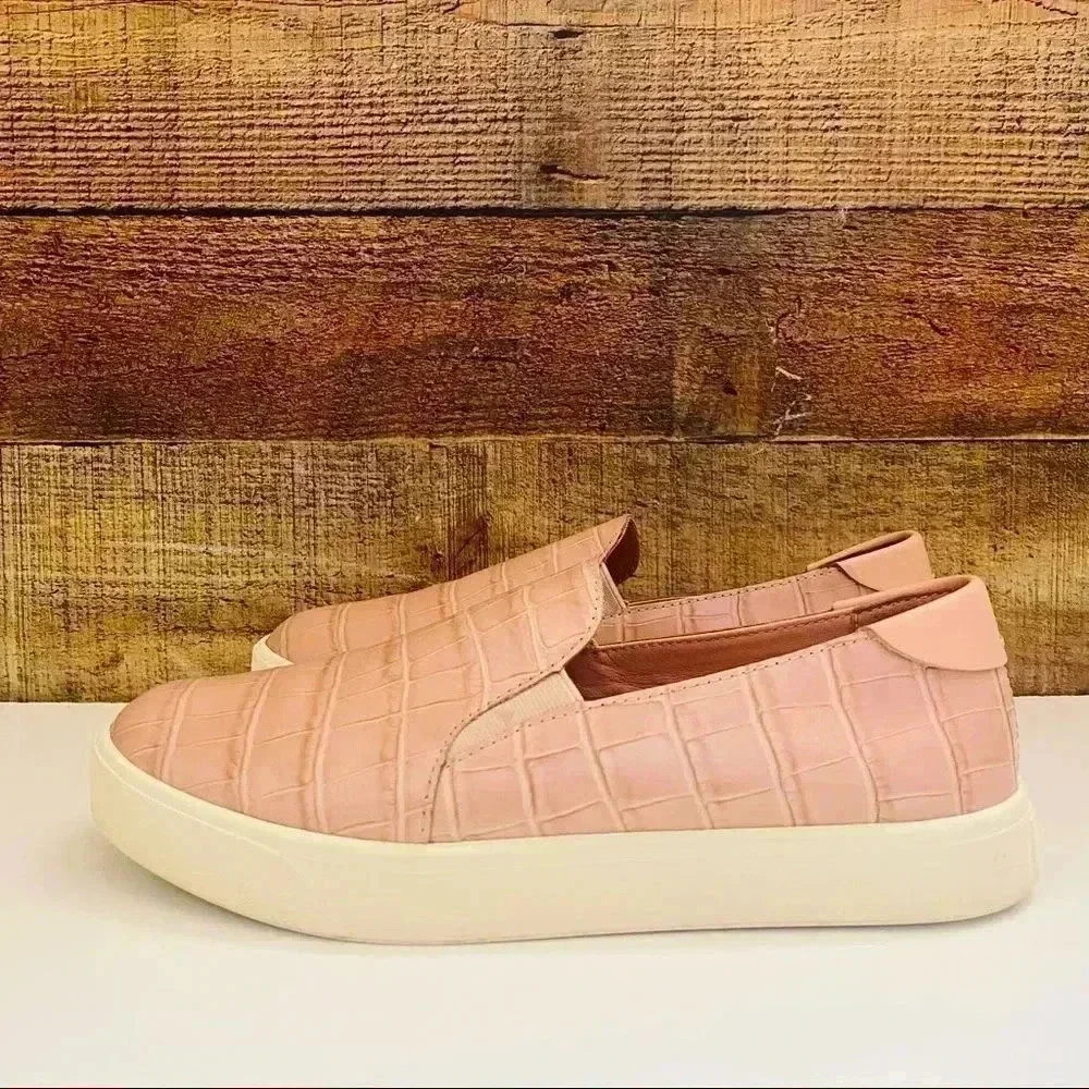 Cole Haan GrandPro Croc Leather Sneakers Pink