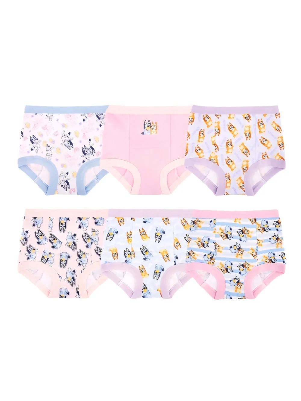 🍒♡Bluey Character Toddler Girl Training Pants, 6 - Pack, Sizes 3T