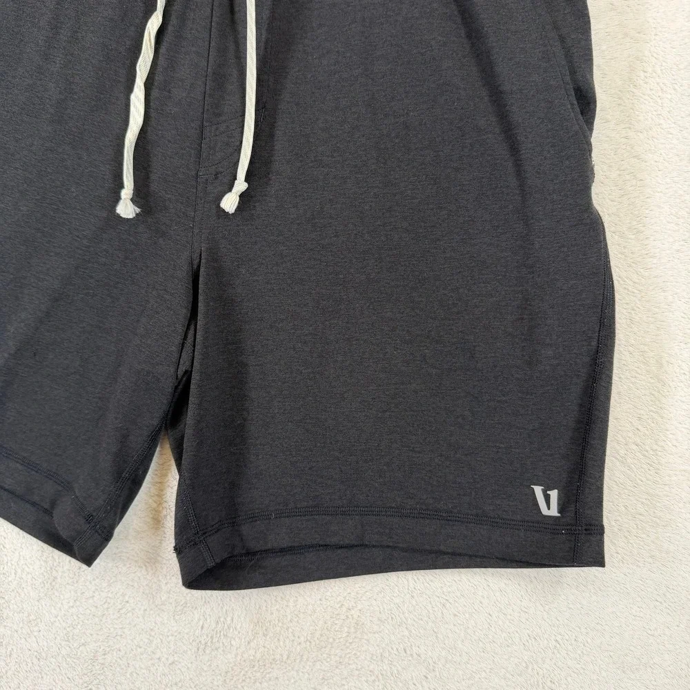 Vuori Mens Ponto Short Black Heather Athletic Lounge GYM Shorts Size L V344