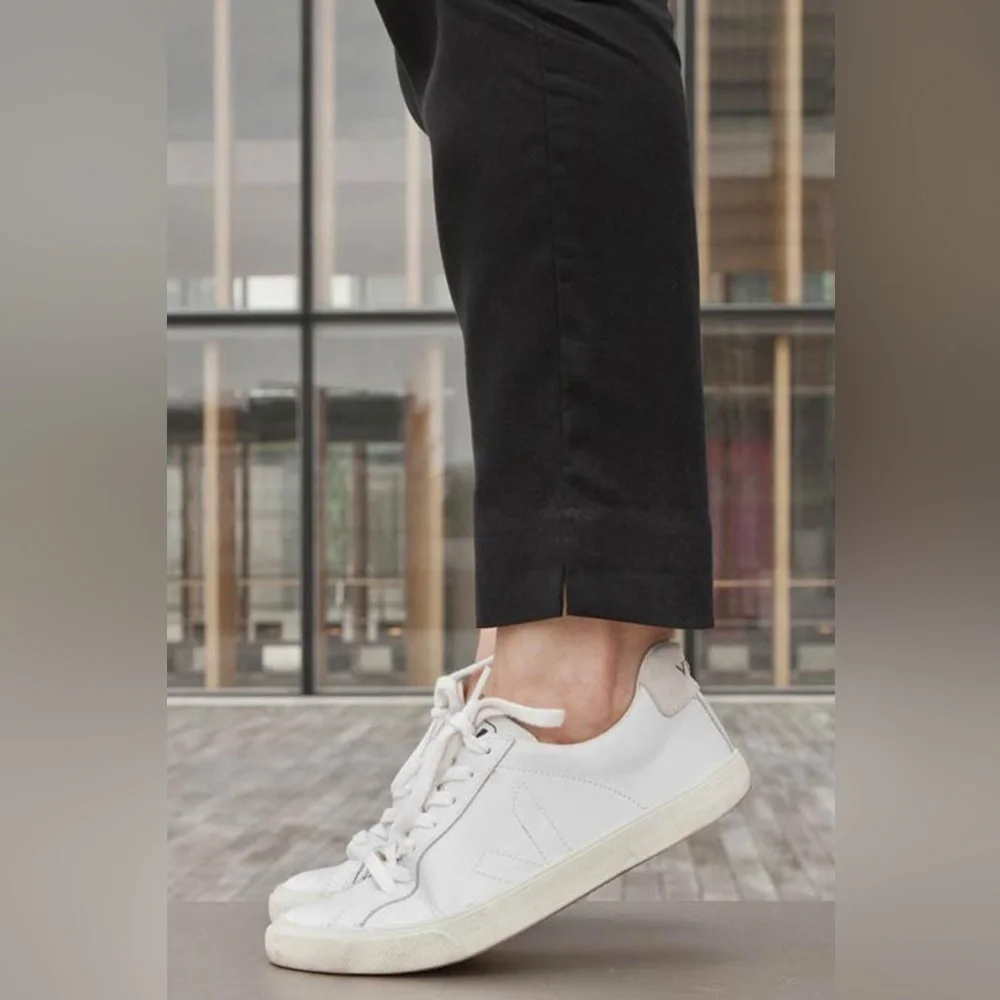 VEJA Esplar Leather V Logo Sneaker Tennis Shoes All White