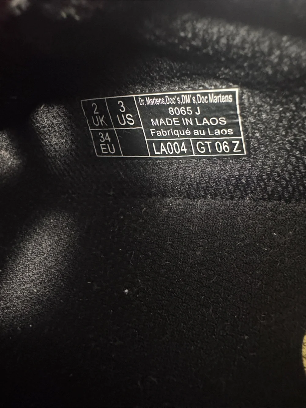 Dr. Martens quilted velvet