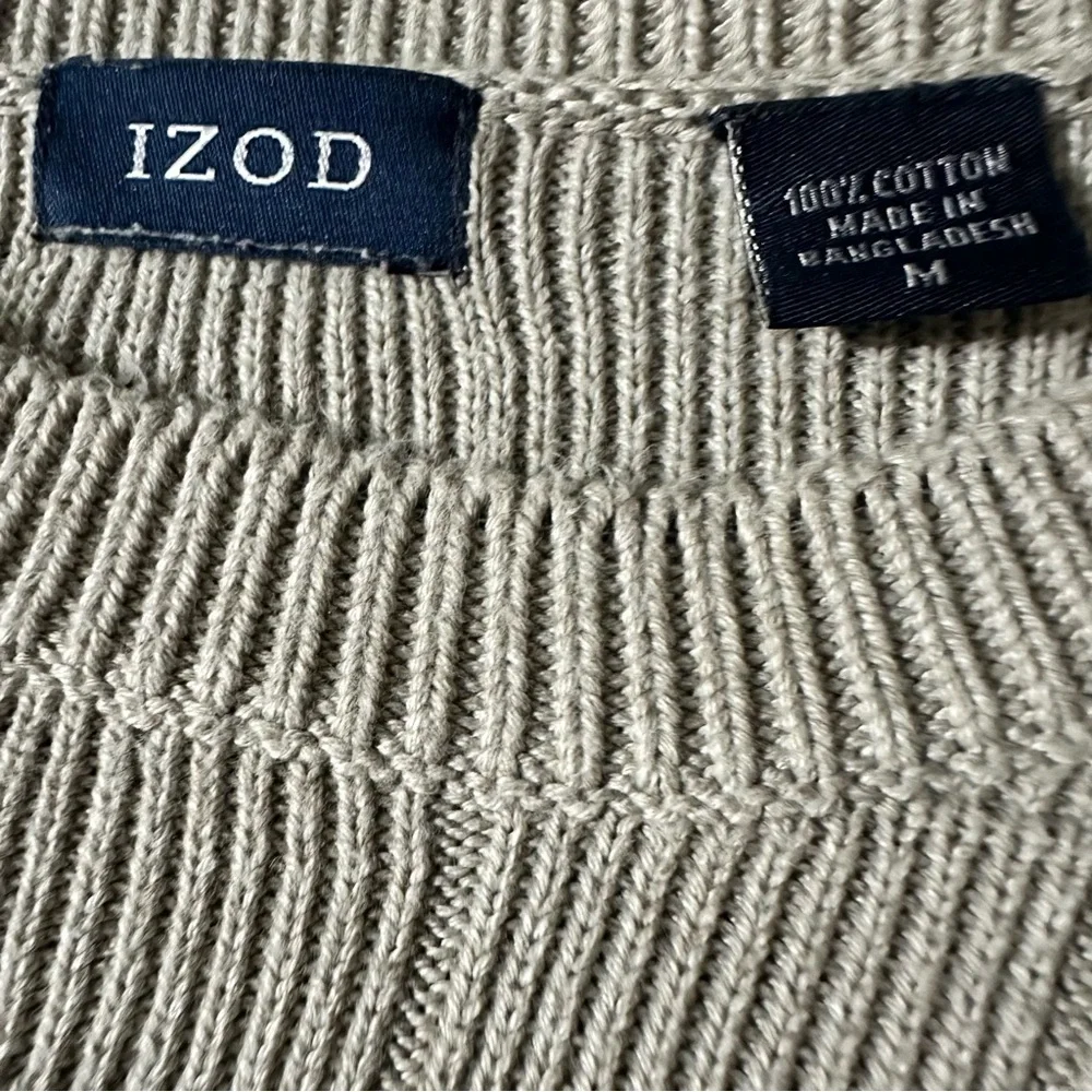 Izod Men's Ribbed Crewneck Sweater - Light Gray