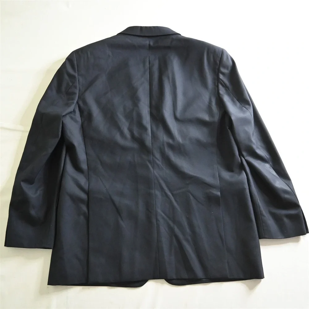 Joseph Abboud 46R Navy Blue USA Made‎ 100% Wool Mens Blazer Jacket Sport Coat