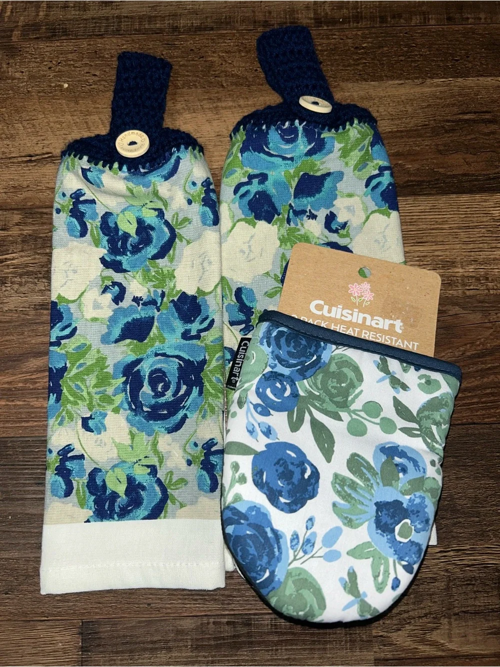 Blue Floral Kitchen Set