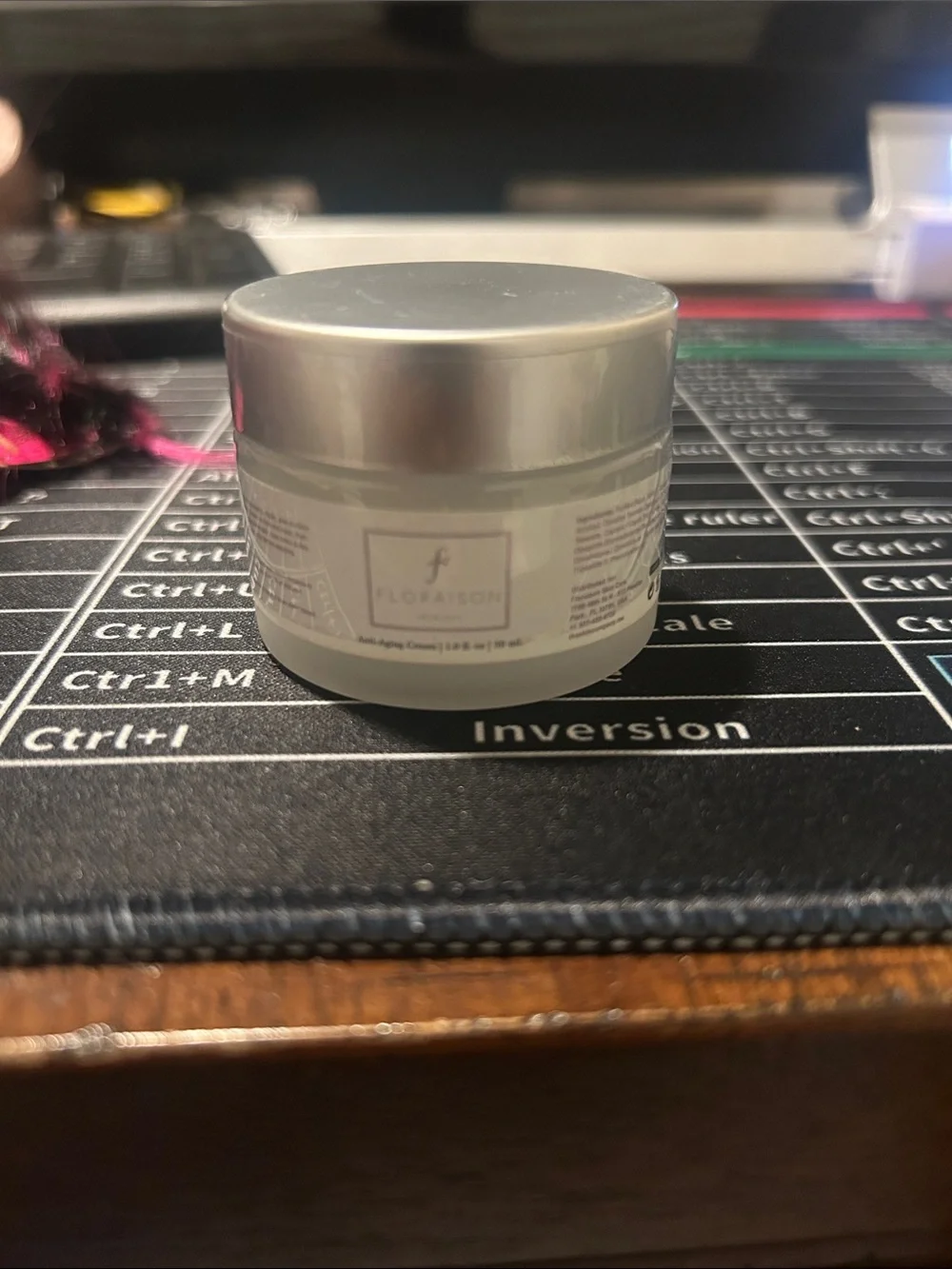 New Floraison Skincare - anti-aging cream - Clear Frosted Glass Jar