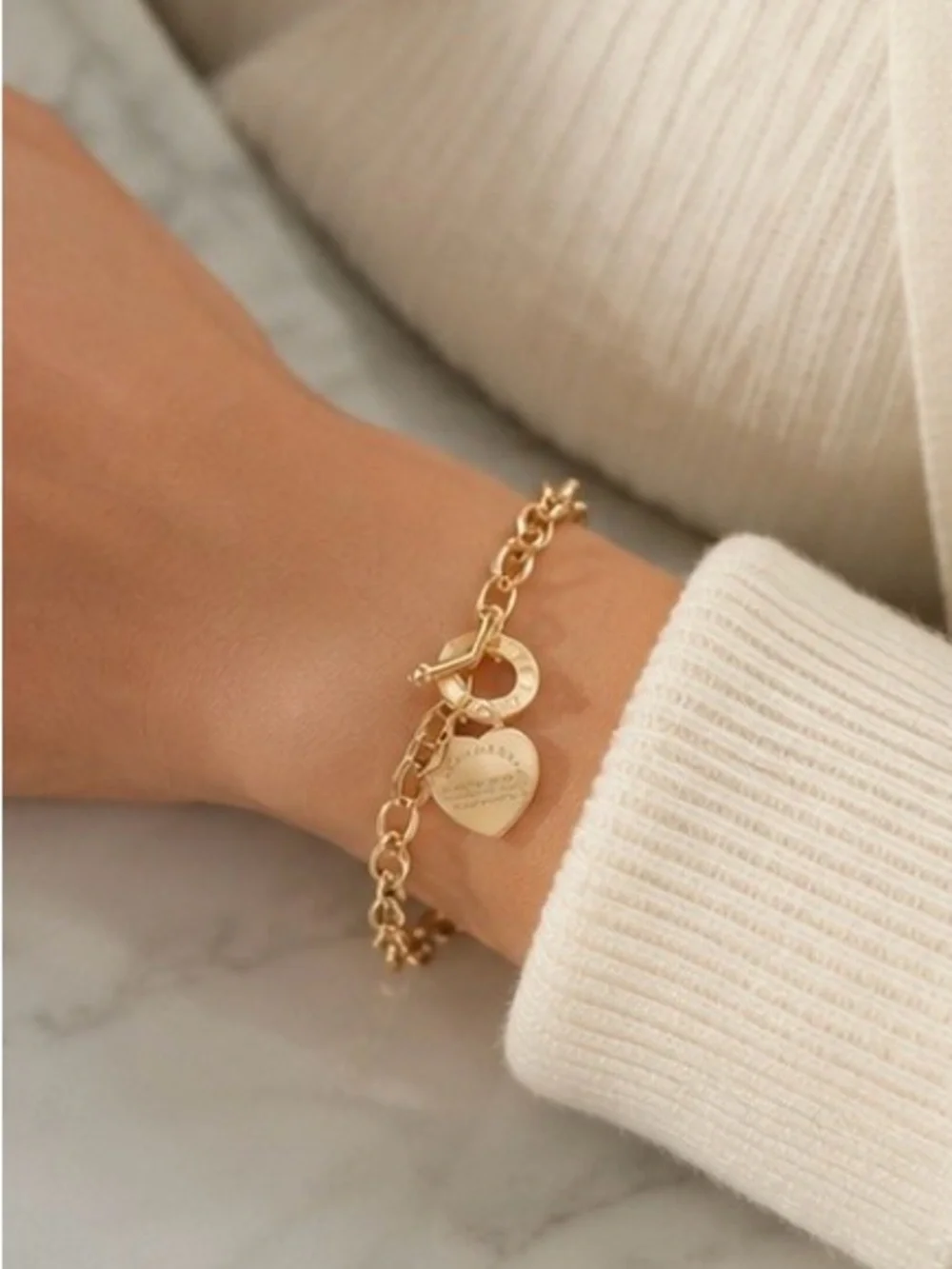 Anthropologie polished clasp toggle