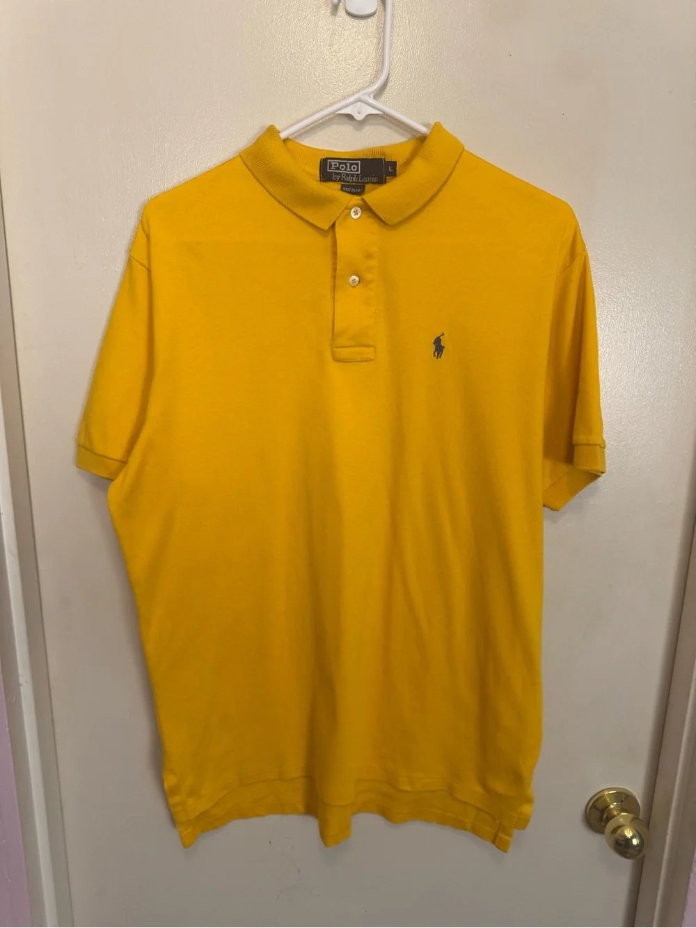 Ralph Lauren Bright Yellow Polo with Navy Pony