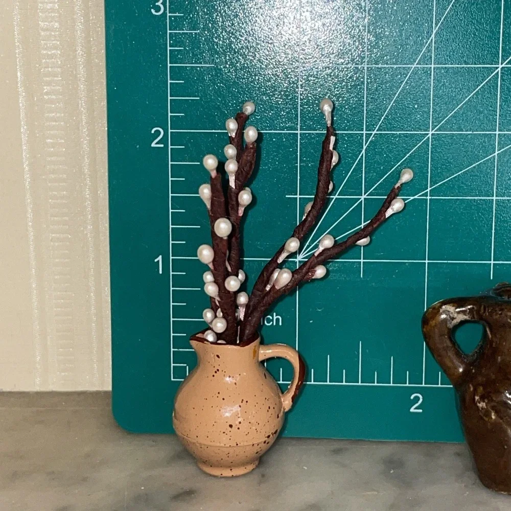 Doll House Accessories | Ceramic Vases Lanterns Faux Plants