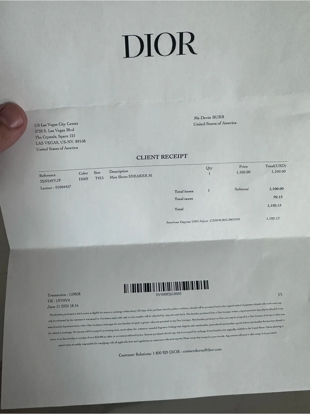 Dior official client