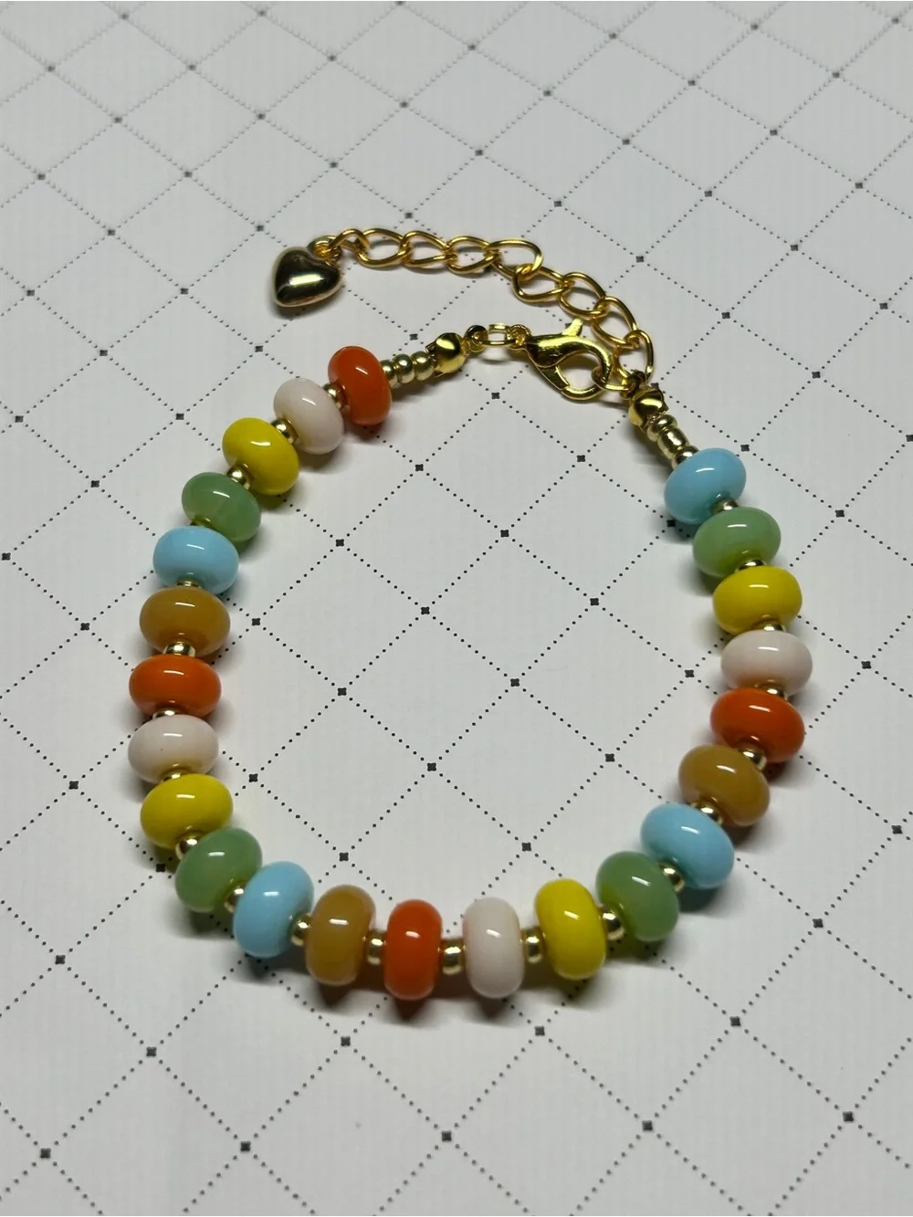 Multicolor Candy Bead Bracelet - Pastel & Bright Beads