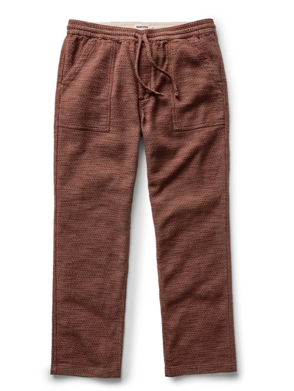 Taylor Stitch Men's Knit Drawstring Joggers in Brown