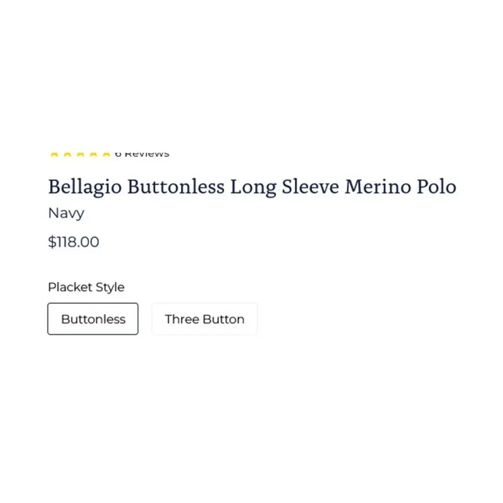 Collars & Co. bellagio buttonless