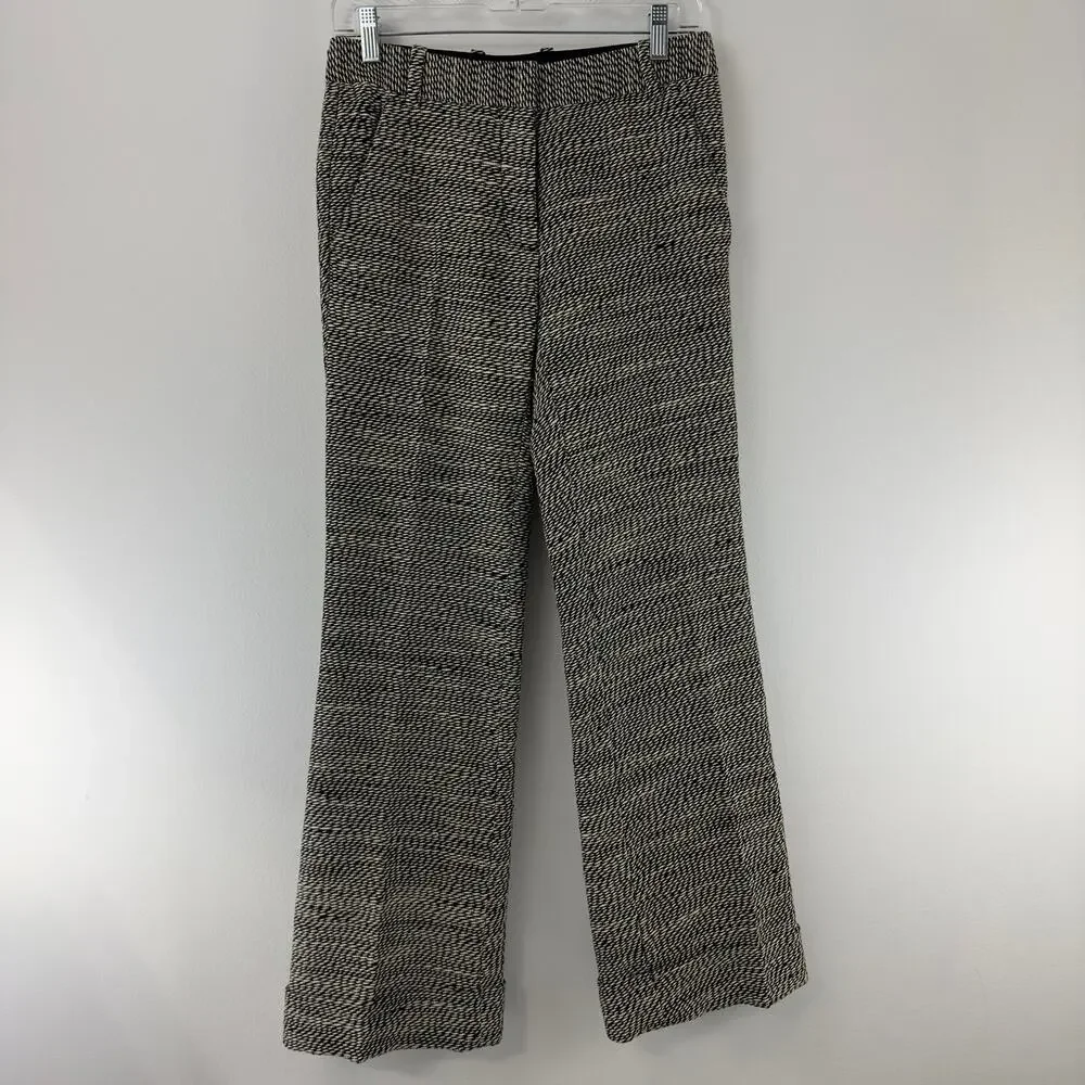 3.1 Phillip Lim Cuffed Flat‎ Front black and beige trouser